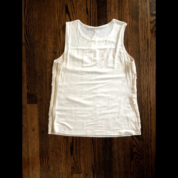 Ann Taylor Cream Sleeveless Top - Picture 2 of 6